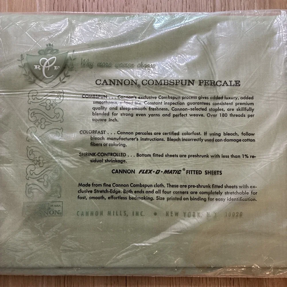 Cannon Combspun Percale Double Bed Flat Sheet 81
